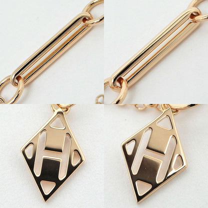 Hermes Necklace Exlibris Long 18k Pink Gold Diamond Polished — view 7