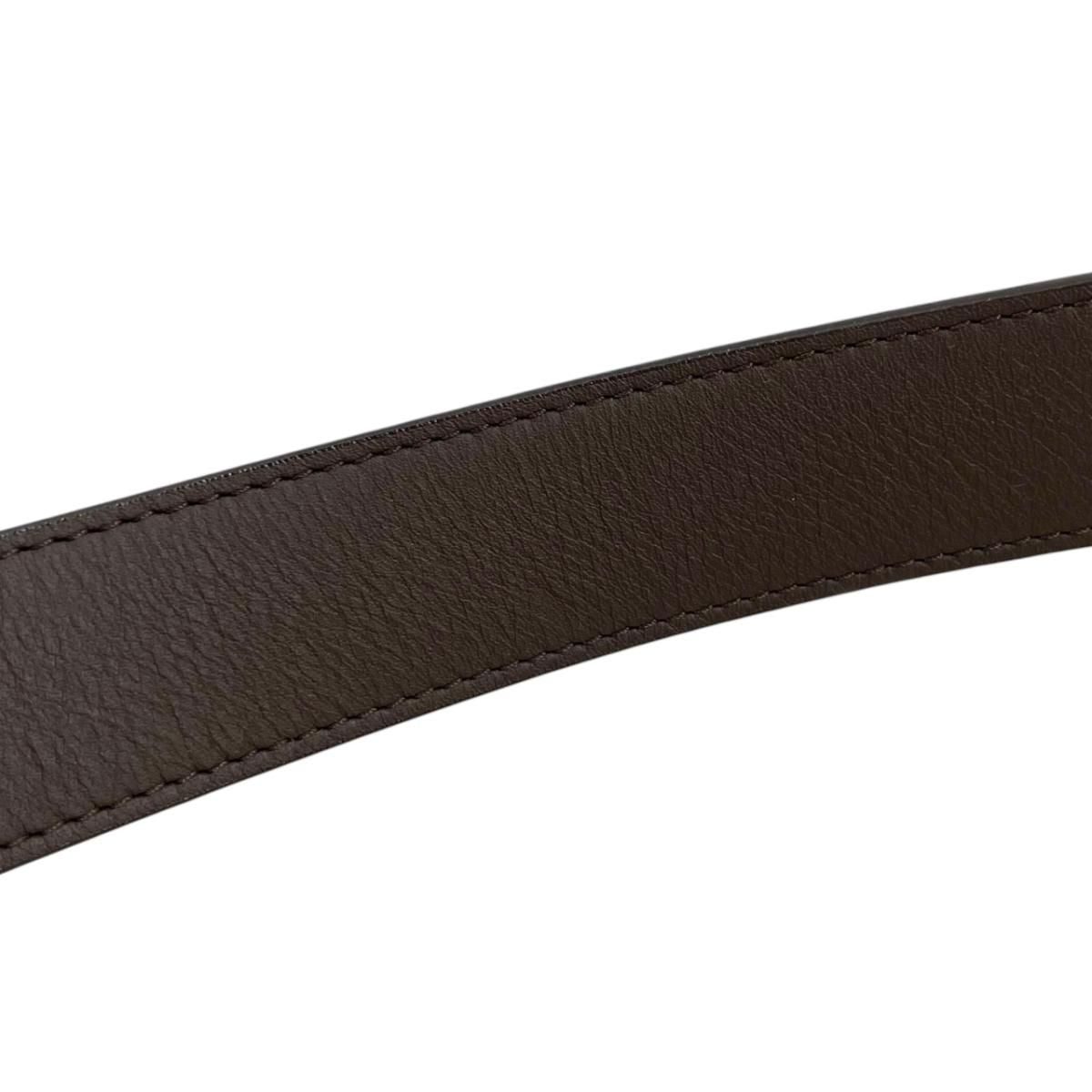 Louis Vuitton Belt Ceinture Carre Damier Ebene Logo Buckle Gold — view 8