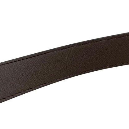 Louis Vuitton Belt Ceinture Carre Damier Ebene Logo Buckle Gold — view 8