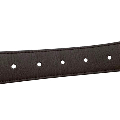Louis Vuitton Belt Ceinture Carre Damier Ebene Logo Buckle Gold — view 7