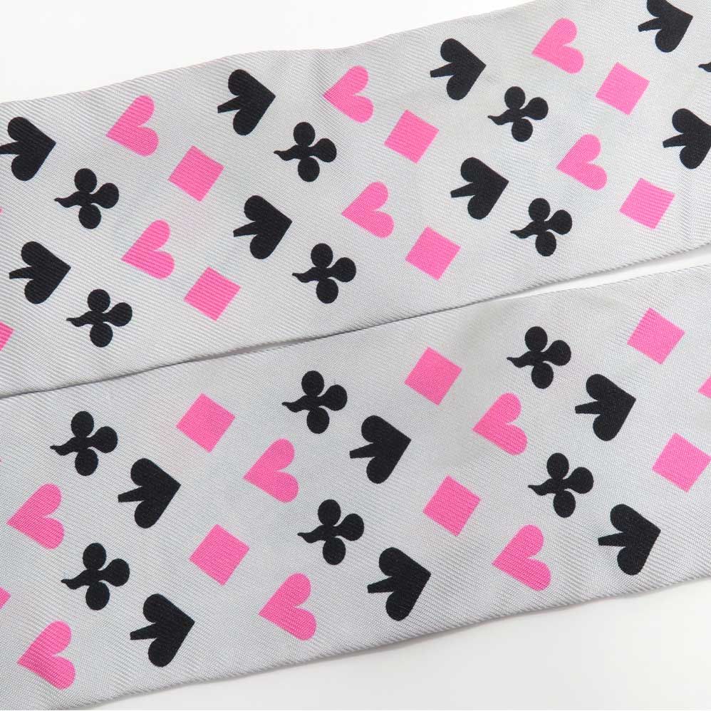 Hermes Twilly Jude Cult Playing Card Pattern Gray Black Pink Multicolor — view 6
