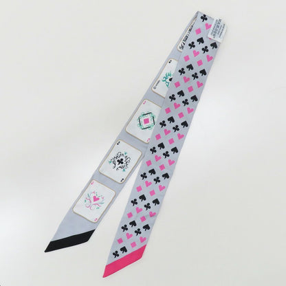 Hermes Twilly Jude Cult Playing Card Pattern Gray Black Pink Multicolor — view 2