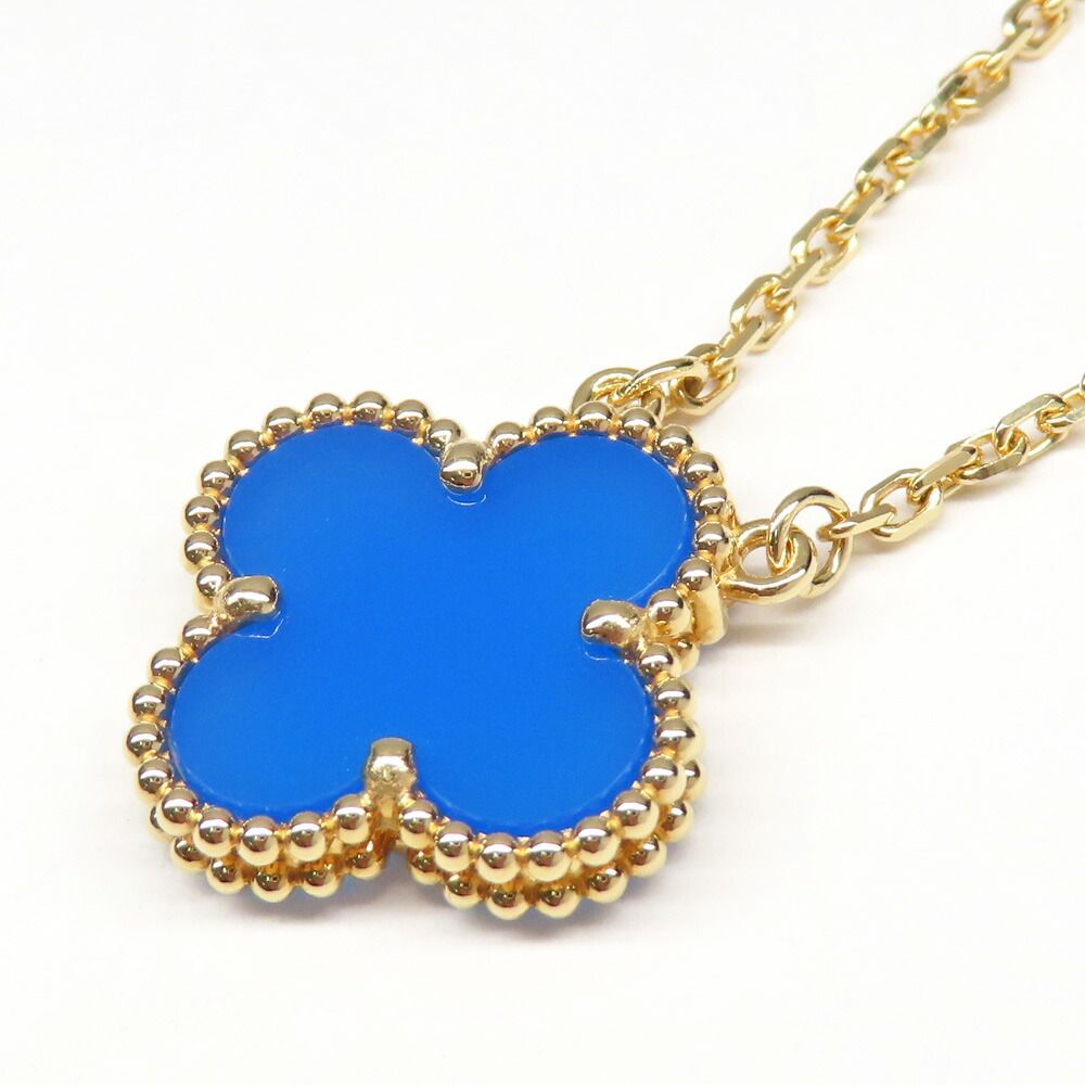 Van Cleef & Arpels Vintage Alhambra Pendant Blue Agede — view 2