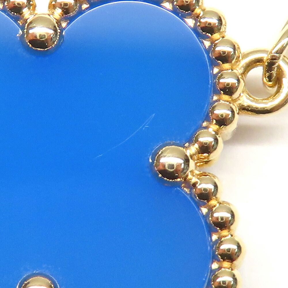 Van Cleef & Arpels Vintage Alhambra Pendant Blue Agede — view 6