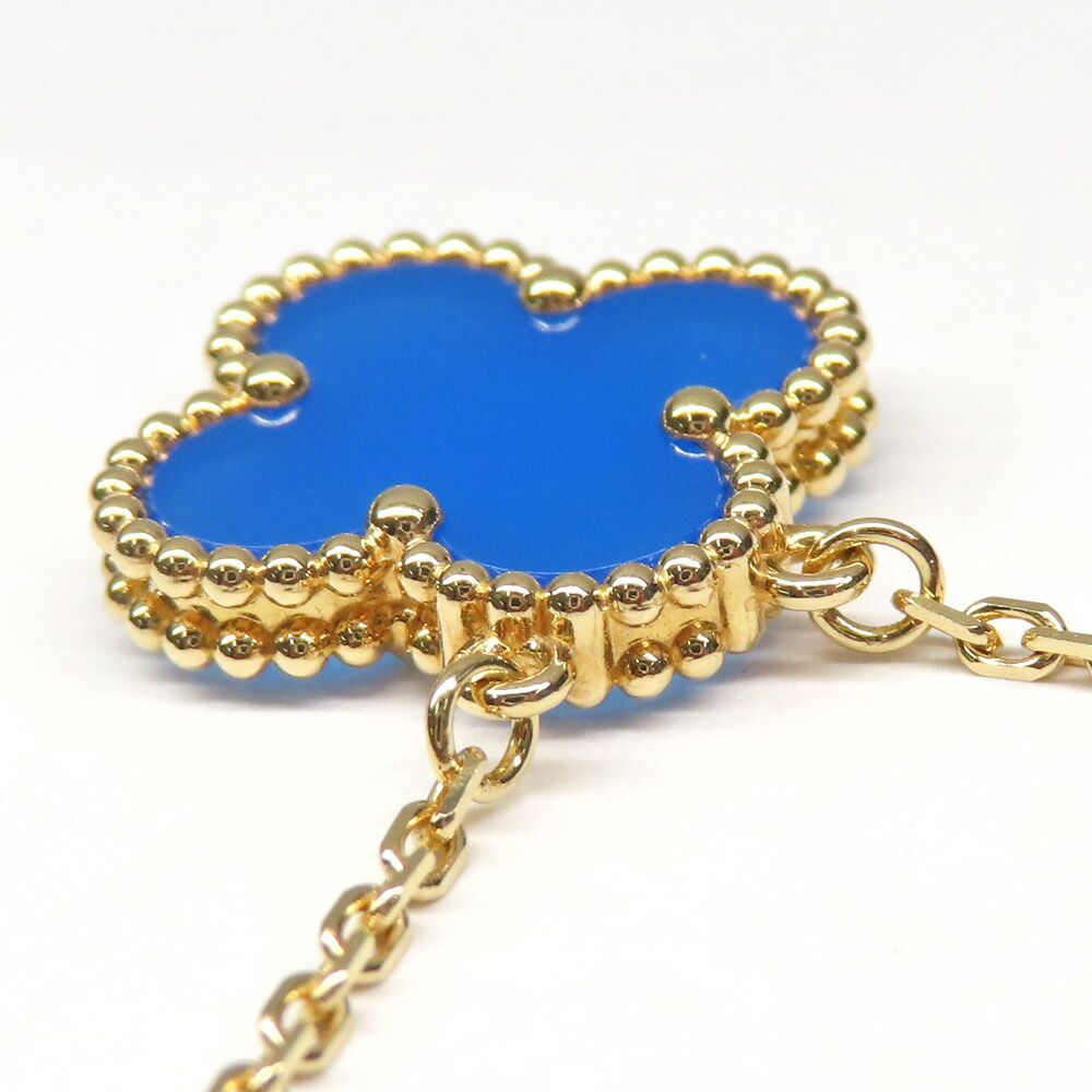 Van Cleef & Arpels Vintage Alhambra Pendant Blue Agede — view 4