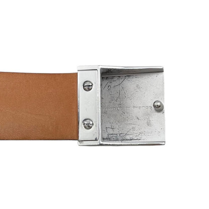Louis Vuitton Belt Ceinture Carre Damier Ebene Logo Buckle Silver — view 4