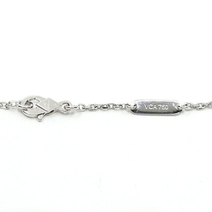 Van Cleef & Arpels 18k White Gold Frivole Diamond Small Necklace Pave — view 9