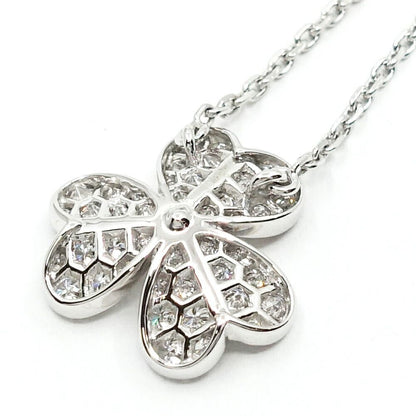Van Cleef & Arpels 18k White Gold Frivole Diamond Small Necklace Pave — view 8