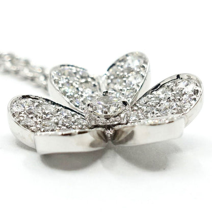 Van Cleef & Arpels 18k White Gold Frivole Diamond Small Necklace Pave — view 6