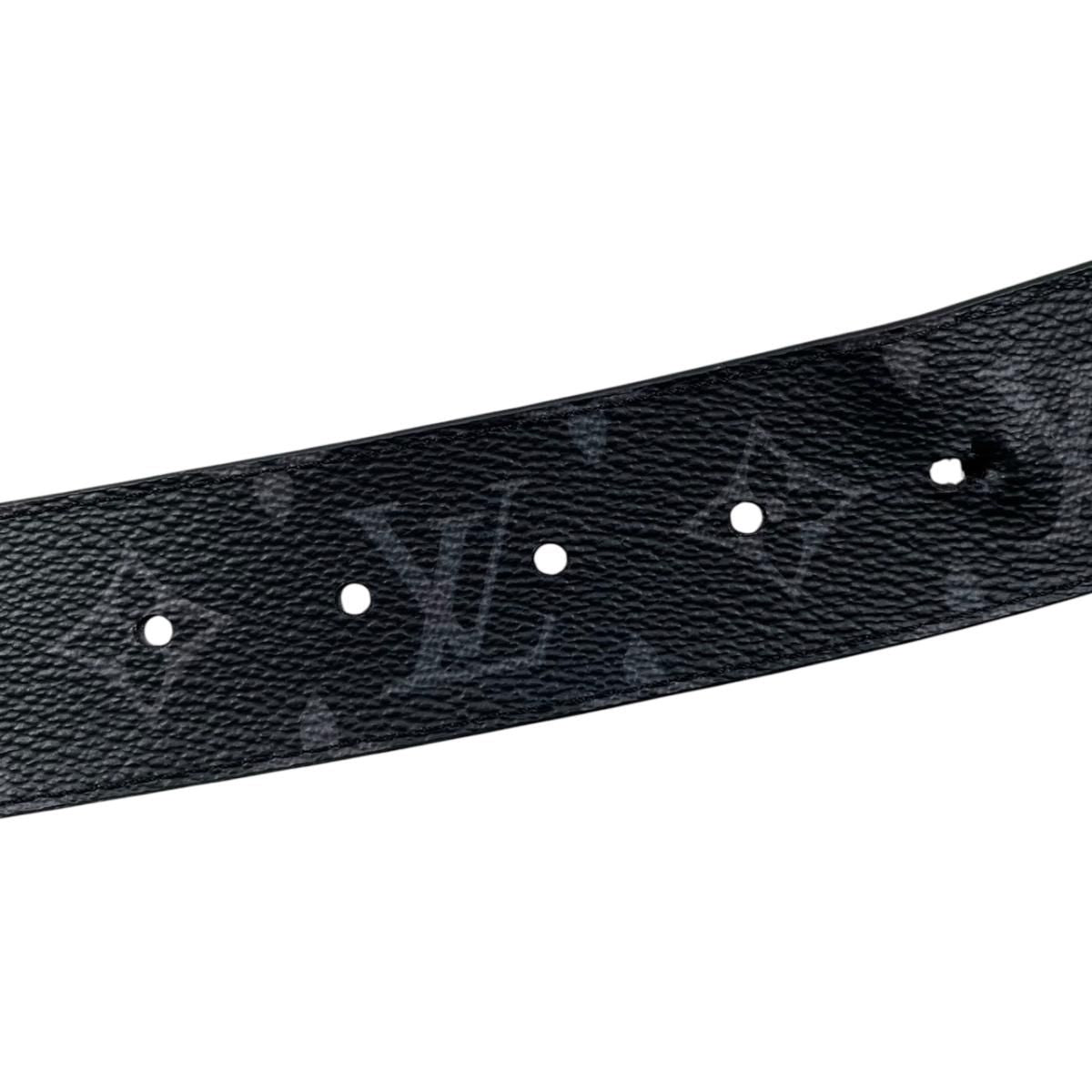Louis Vuitton Belt LV Initial 40 mm Reversible Monogram Eclipse Black — view 6