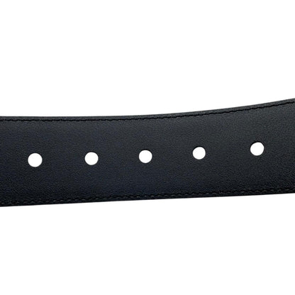 Gucci Belt Micro Guccissima Leather Logo Black Silver — view 7