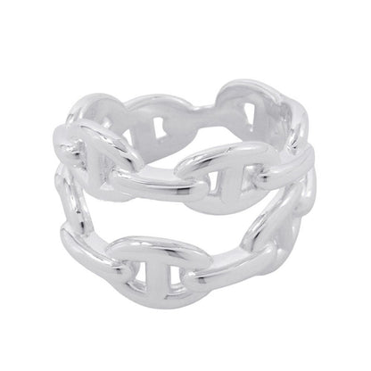 Hermes Ring Chaine D'ancre Double Row 54 Enchainee