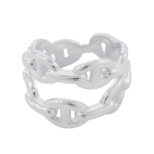 Hermes Ring Chaine D'ancre Double Row 54 Enchainee