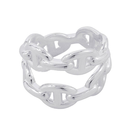 Hermes Ring Chaine D'ancre Double Row 52 Enchainee