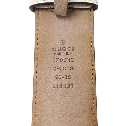 Gucci Belt Interlocking Guccissima Leather White — view 5