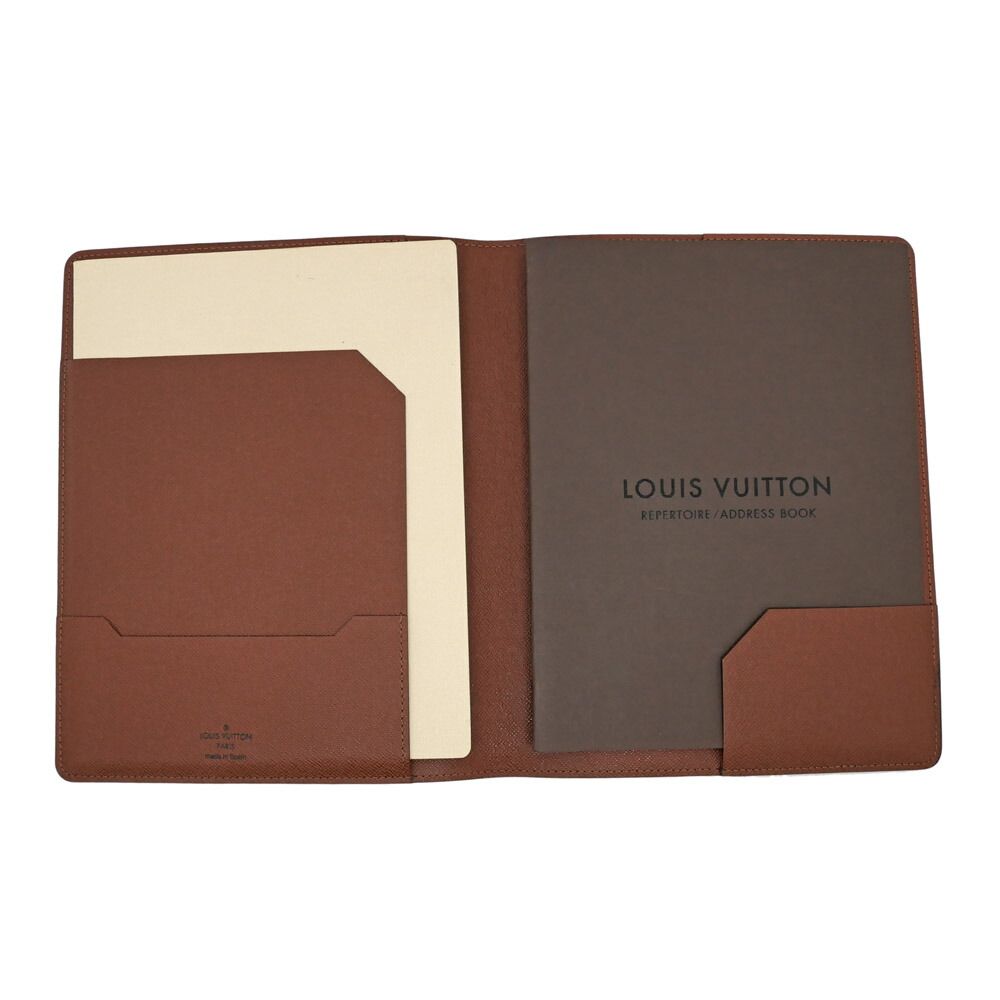Louis Vuitton Agenda Bureau Monogram Brown Leather Notebook Cover a — view 5