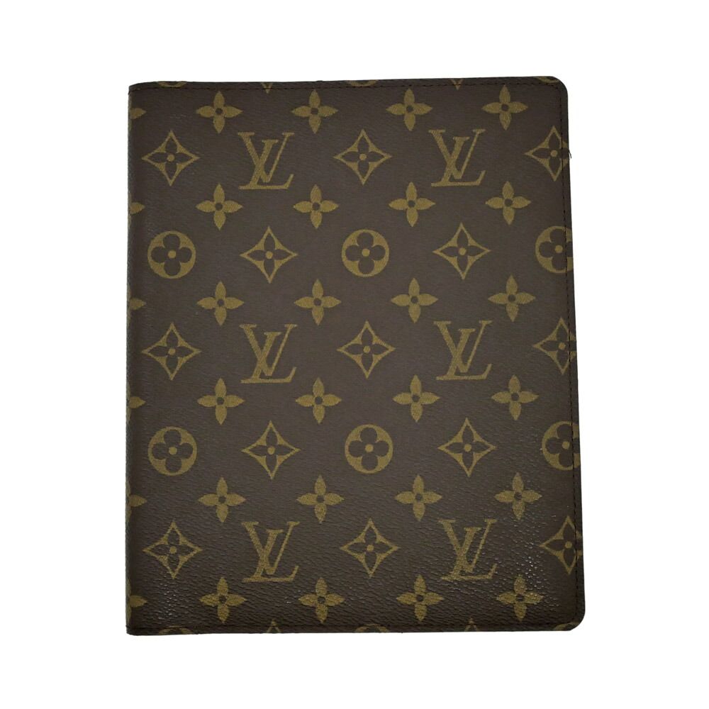 Louis Vuitton Agenda Bureau Monogram Brown Leather Notebook Cover a