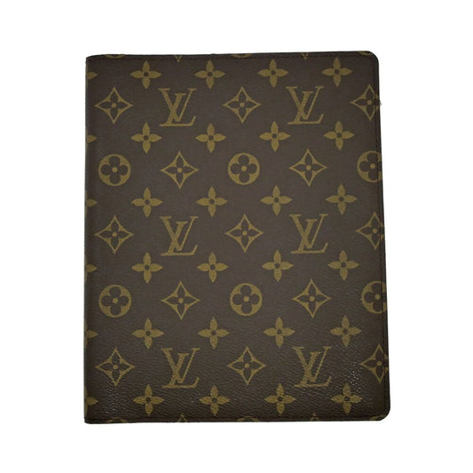 Louis Vuitton Agenda Bureau Monogram Brown Leather Notebook Cover a