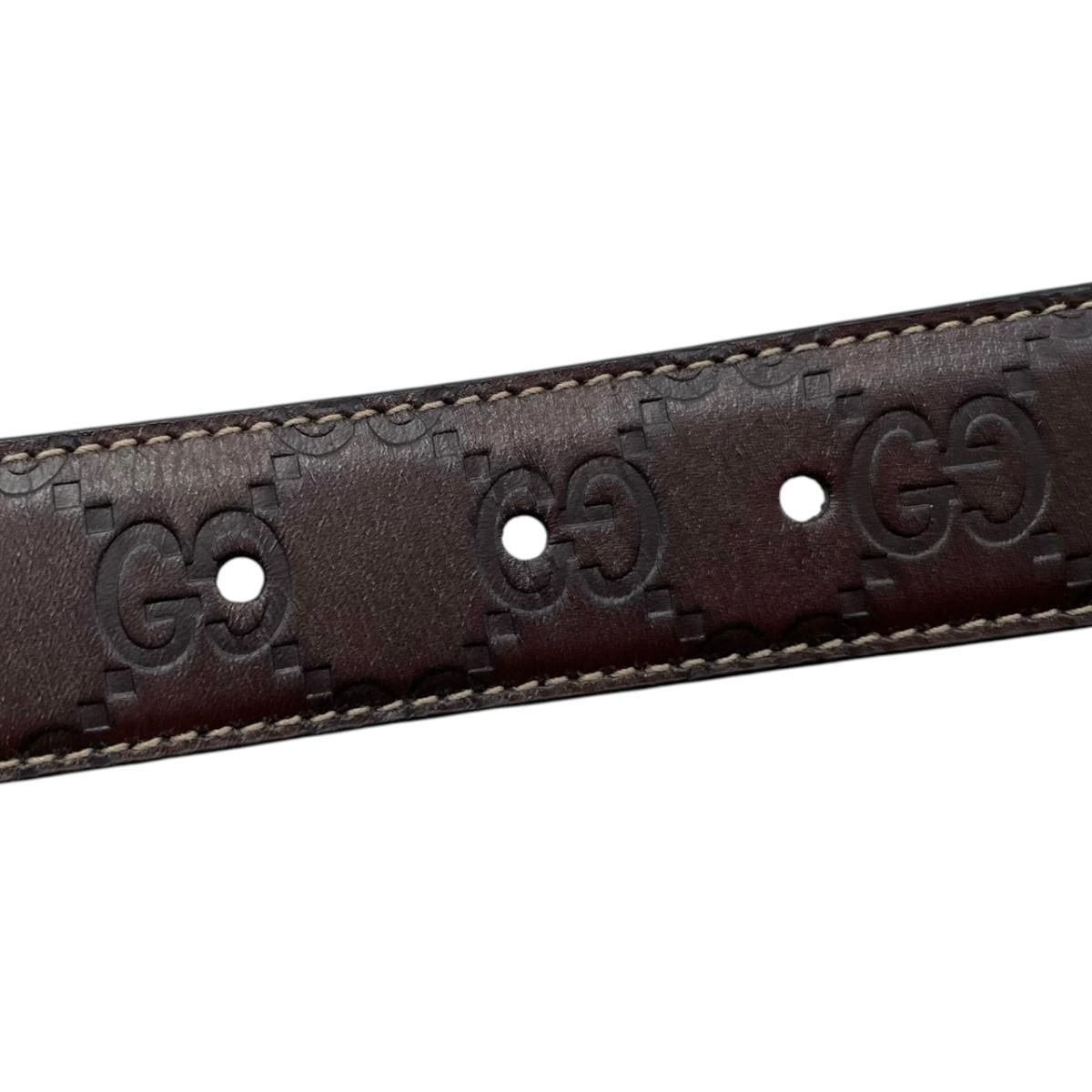 Gucci Belt Shi Marais the Logo Brown Silver — view 6