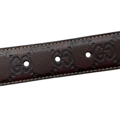 Gucci Belt Shi Marais the Logo Brown Silver — view 6