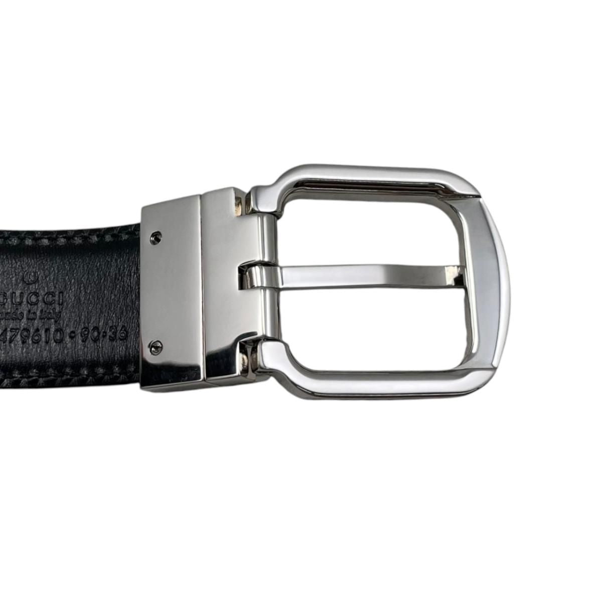 Gucci Belt Shi Marais the Logo Brown Silver — view 4