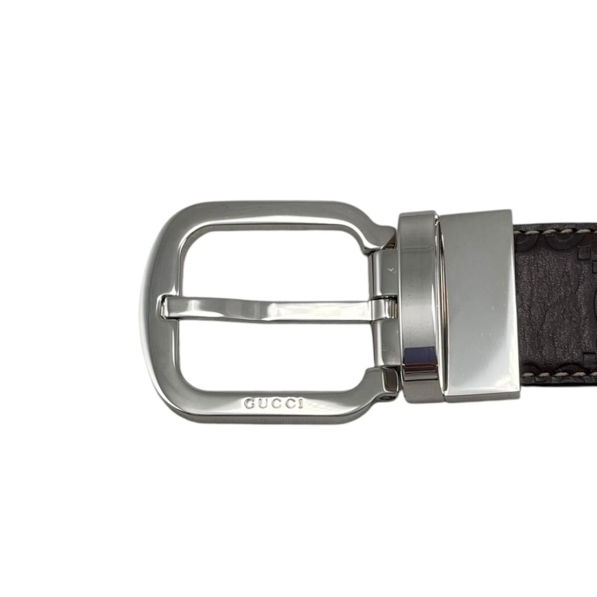 Gucci Belt Shi Marais the Logo Brown Silver — view 3