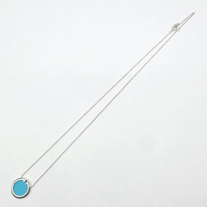 Tiffany & Co T-diamond Turquoise White Gold Necklace 45 cm — view 7