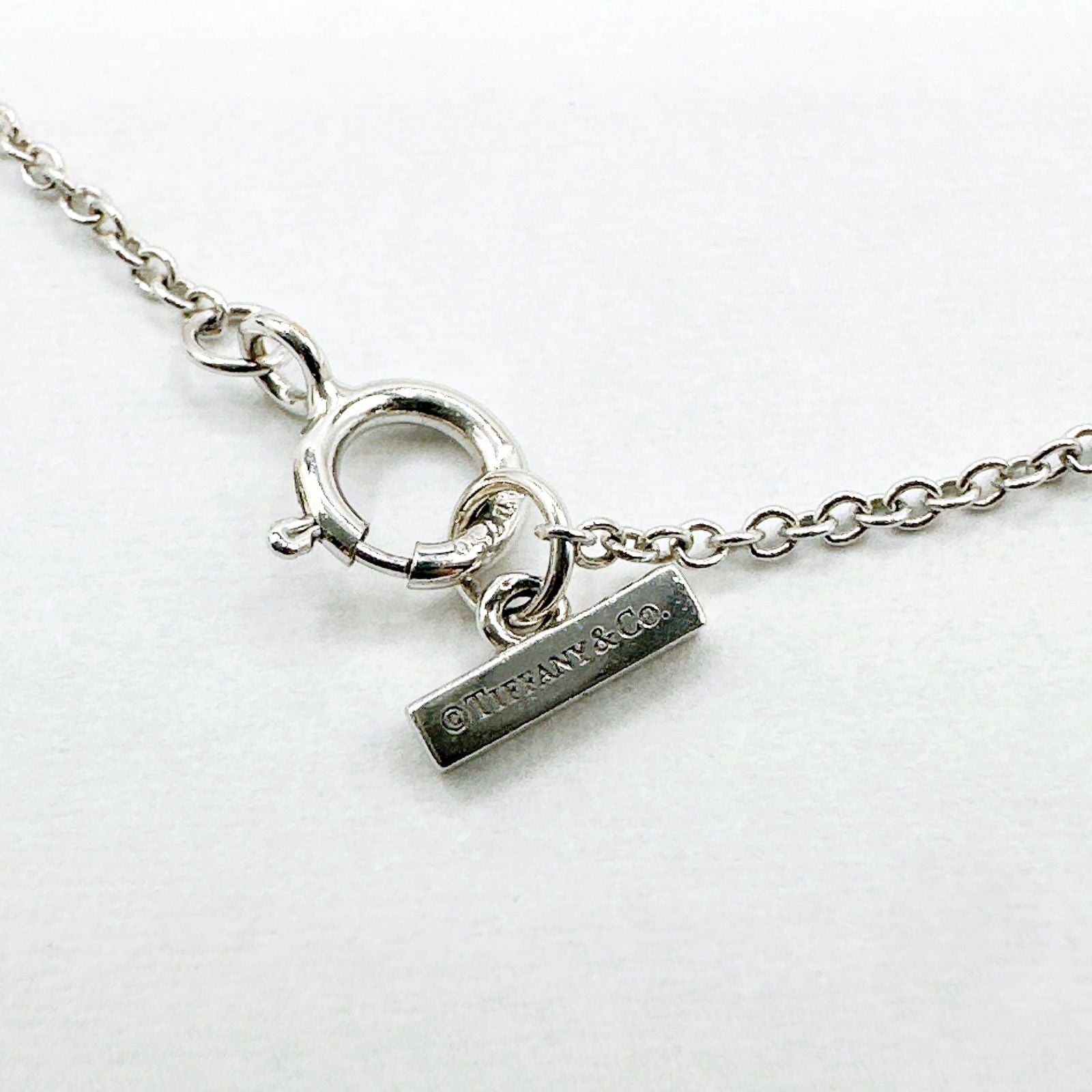 Tiffany & Co T-diamond Turquoise White Gold Necklace 45 cm — view 4