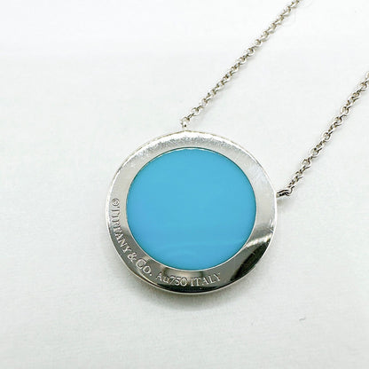 Tiffany & Co T-diamond Turquoise White Gold Necklace 45 cm — view 2