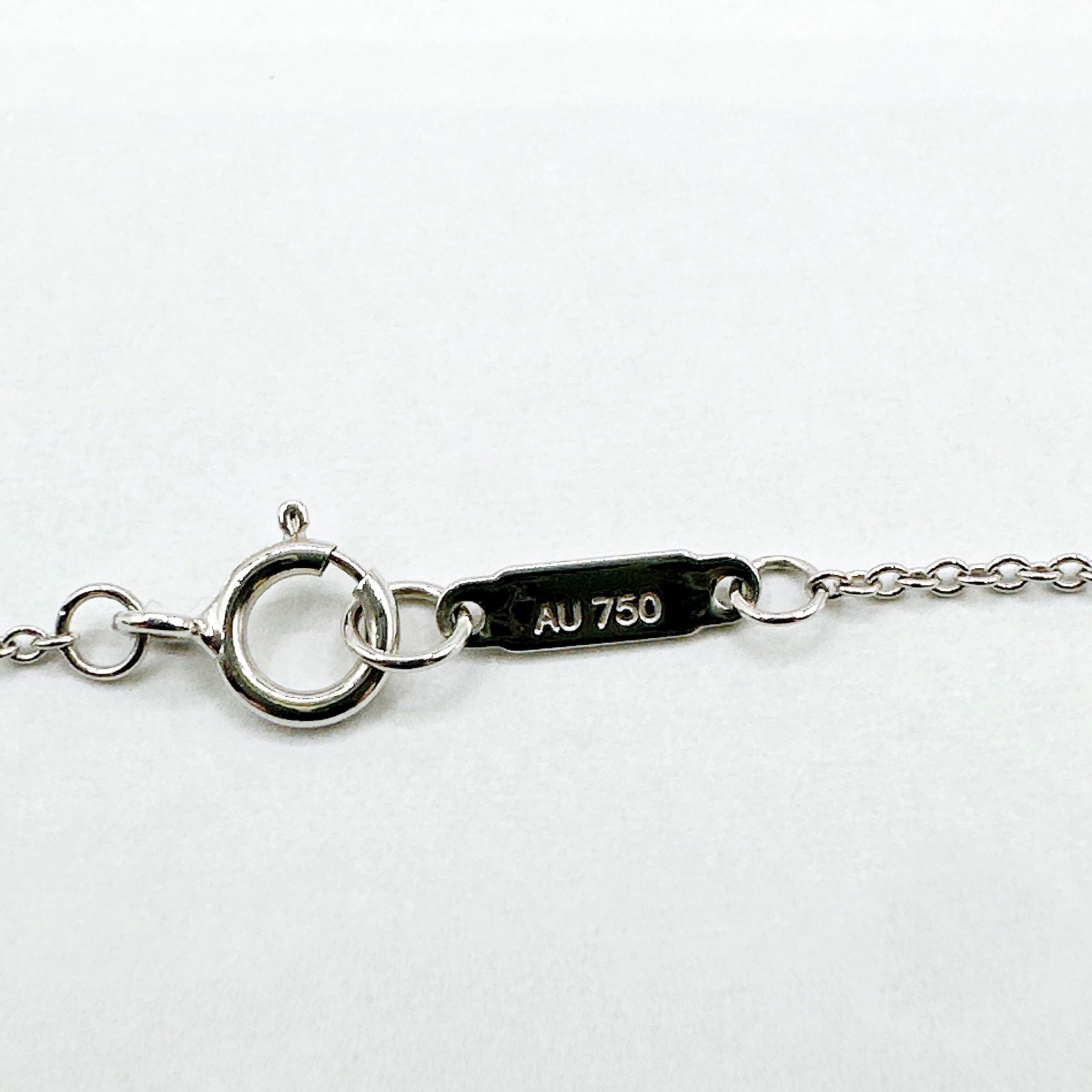 Tiffany & Co Pearl Diamond White Gold Necklace 41 cm — view 3
