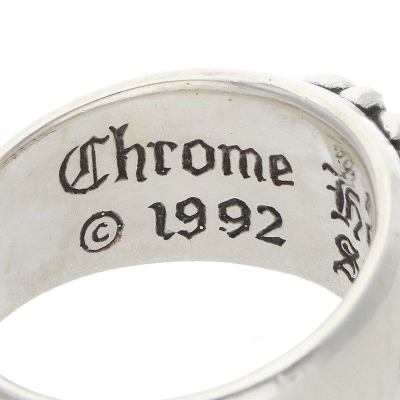 Chrome Hearts Flrl Crs Floral Cross Silver Ring — view 3