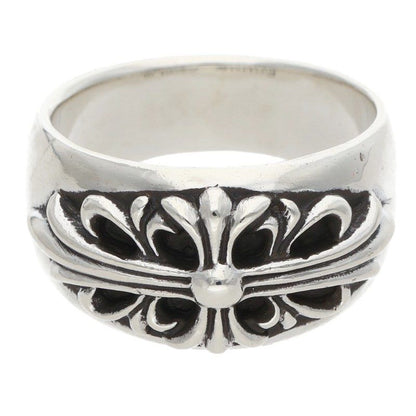 Chrome Hearts Flrl Crs Floral Cross Silver Ring