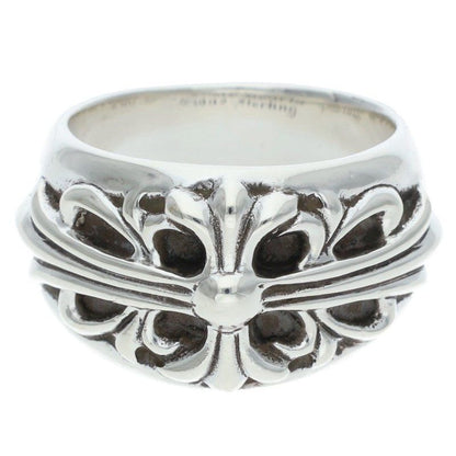 Chrome Hearts Flrl Crs Floral Cross Silver Ring