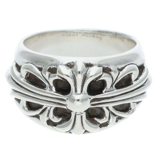 Chrome Hearts Flrl Crs Floral Cross Silver Ring