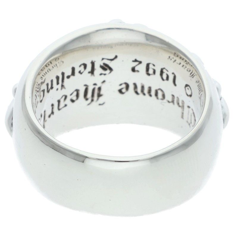 Chrome Hearts Flrl Crs Floral Cross Silver Ring — view 2