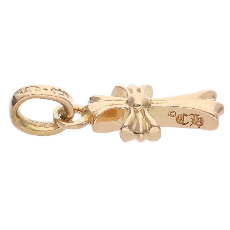 Chrome Hearts 22k Crs Baby Fat P Dmnd Fat Pave Diamond Charm Gold Necklace — view 3