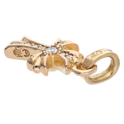 Chrome Hearts 22k Crs Baby Fat P Dmnd Fat Pave Diamond Charm Gold Necklace — view 5