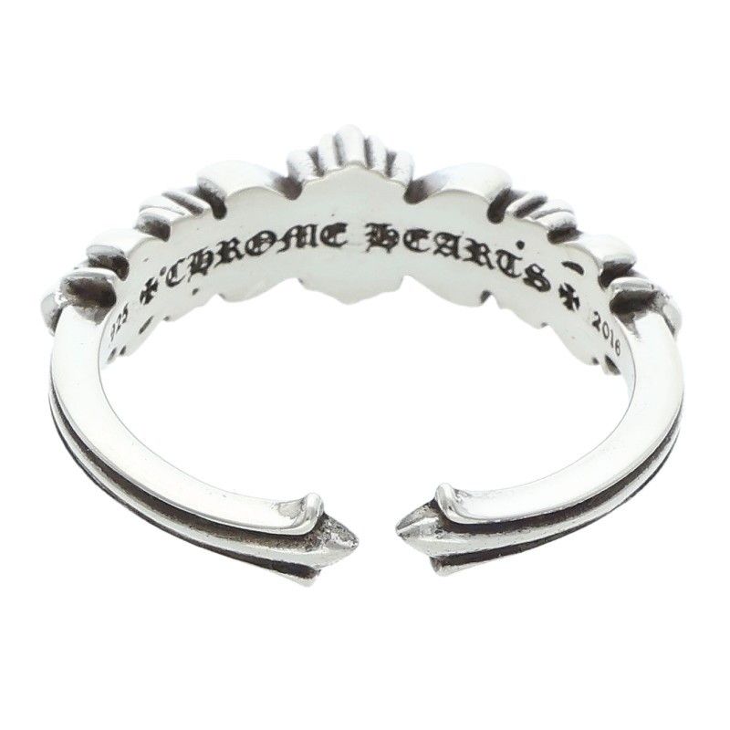 Chrome Hearts Baby Clsc Classic Double Floral Silver Ring — view 2