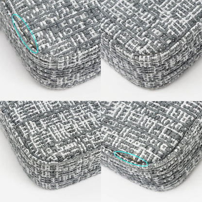 Chanel Deauville Chain Wallet Gray Silver Tweed Shoulder — view 4