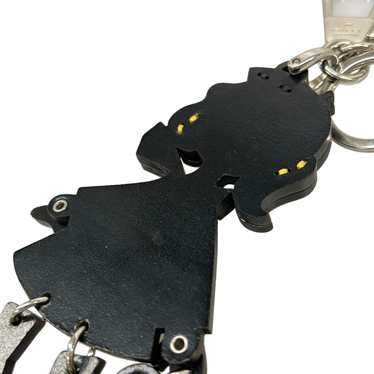 Gucci Key Holder Mademoiselle Dark Green Black Multi GG Pattern Rhinestone — view 6