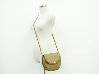 Dior Leather Shoulder Bag Pochette Beige — view 6