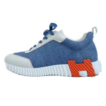 Hermes Bouncing Sneakers 41 Denim Leather Shoes