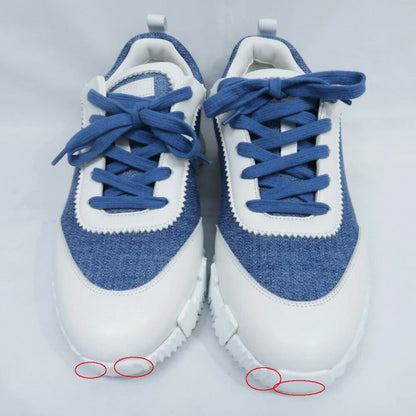 Hermes Bouncing Sneakers 41 Denim Leather Shoes — view 3