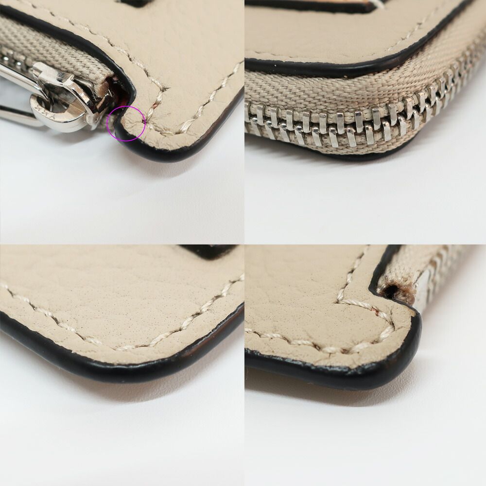 Loewe Ten Card Holder Coin Case Brown Leather Anagram Logo — view 5