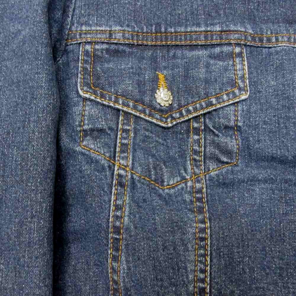 Dolce & Gabbana D&G Tag Tweed Piping Denim Jacket Y2k Indigo Blue — view 4