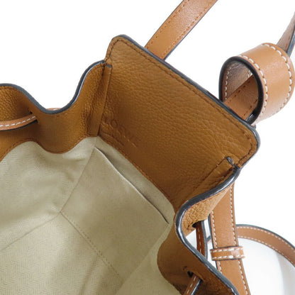 Loewe Hammock Drawstring Mini Shoulder Bag Anagram Brown — view 9