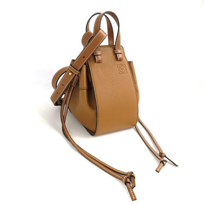 Loewe Hammock Drawstring Mini Shoulder Bag Anagram Brown — view 3