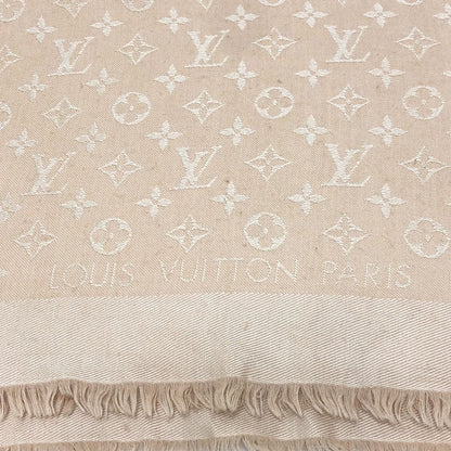 Louis Vuitton Shawl Monogram Dune Silk Beige Scarf — view 2