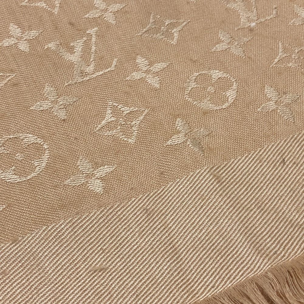 Louis Vuitton Shawl Monogram Dune Silk Beige Scarf — view 3