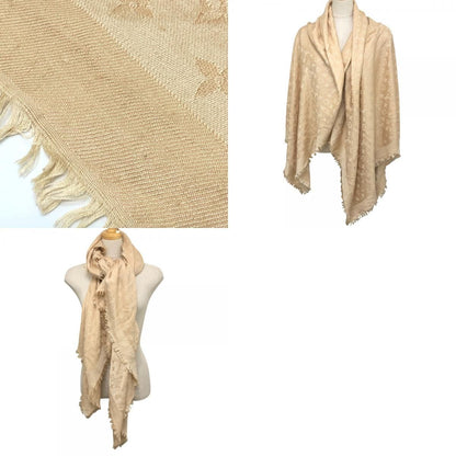 Louis Vuitton Shawl Monogram Dune Silk Beige Scarf — view 9